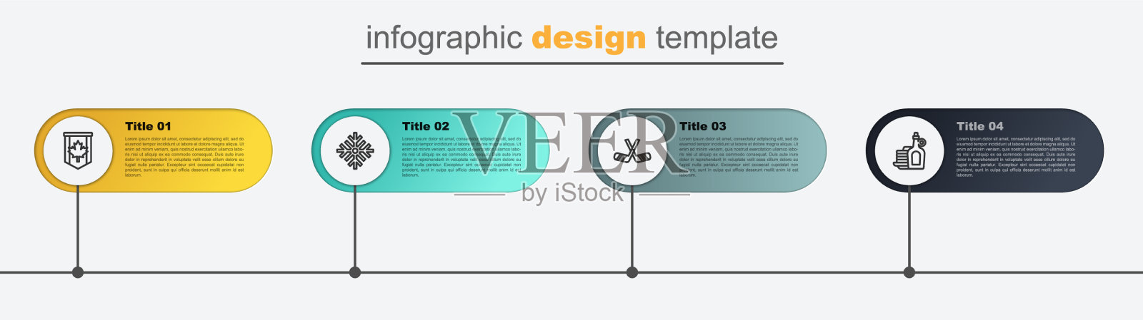 把糖浆和薄煎饼、冰球棒放在一起插画图片素材