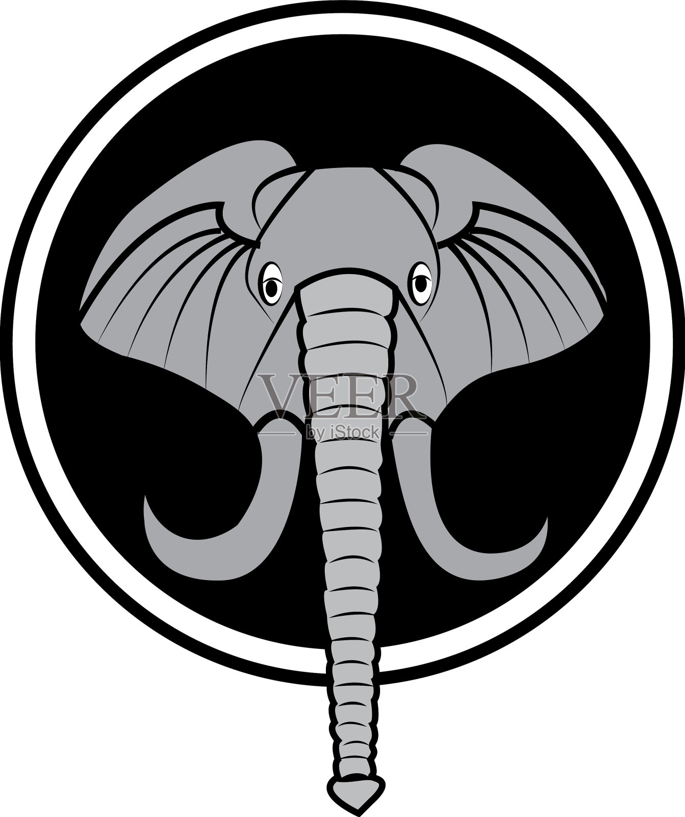 大象标志图标插画图片素材