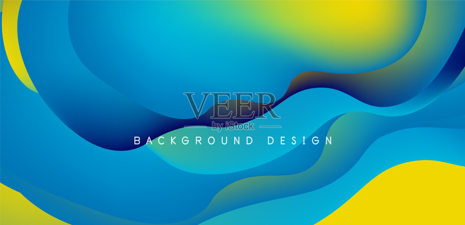 流体波为封面抽象背景设计模板素材