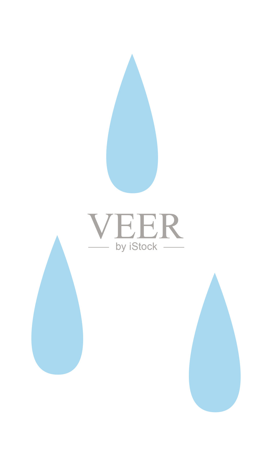 扁平的水滴插画图片素材