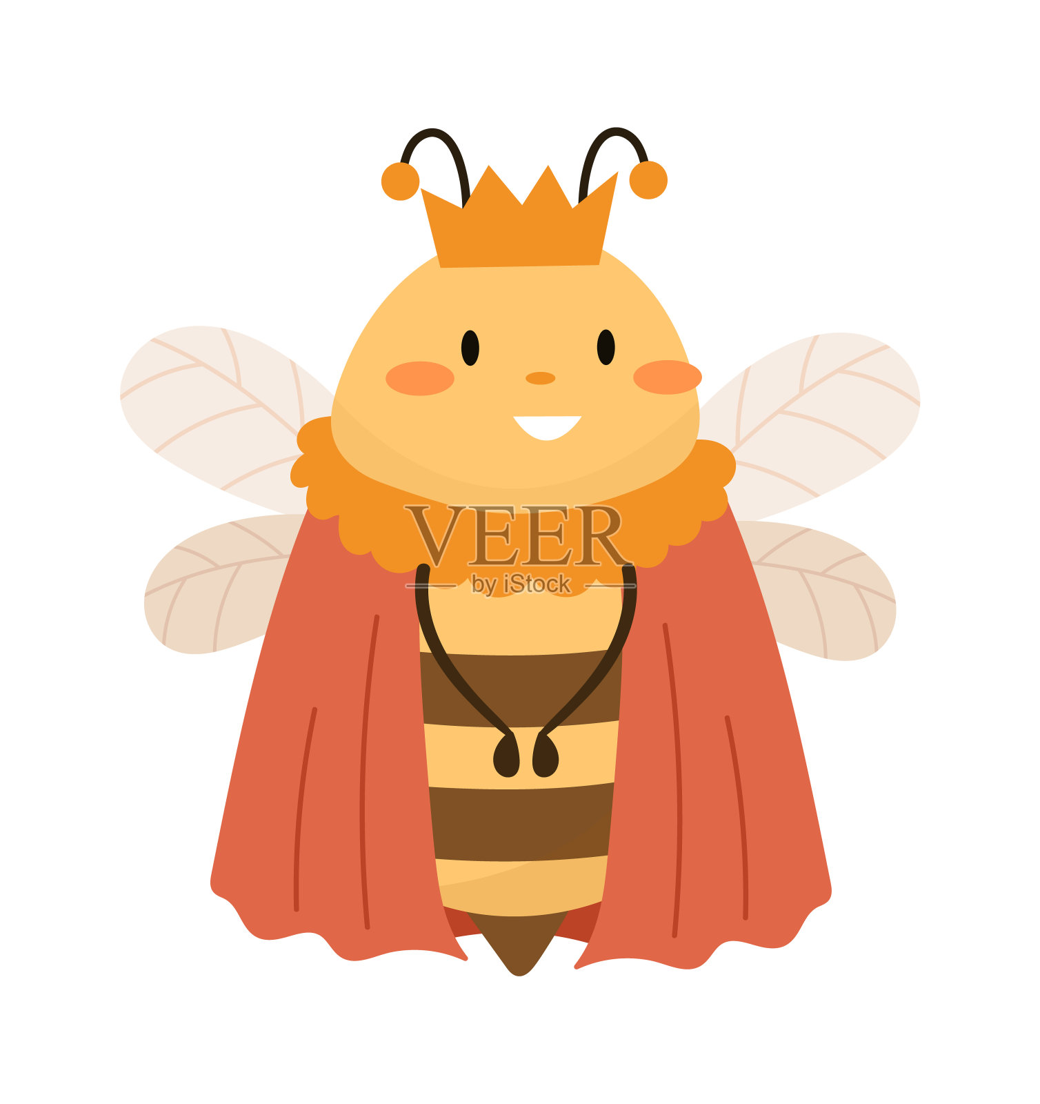 披风的王蜂插画图片素材