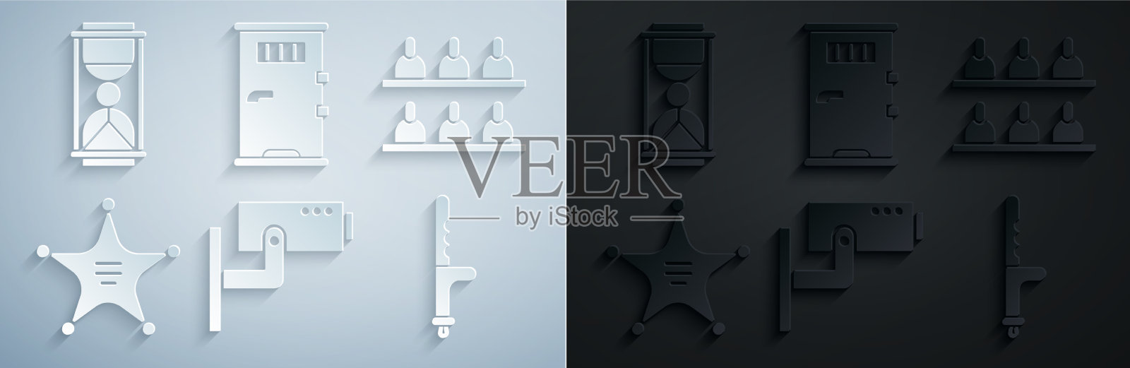 设置安全摄像头陪审员卦警长图标素材