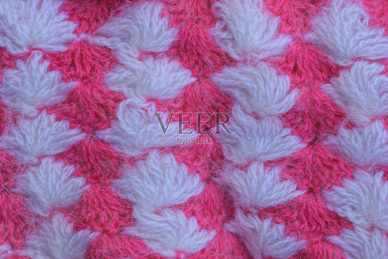 衣服上毛料的红白纹理照片摄影图片