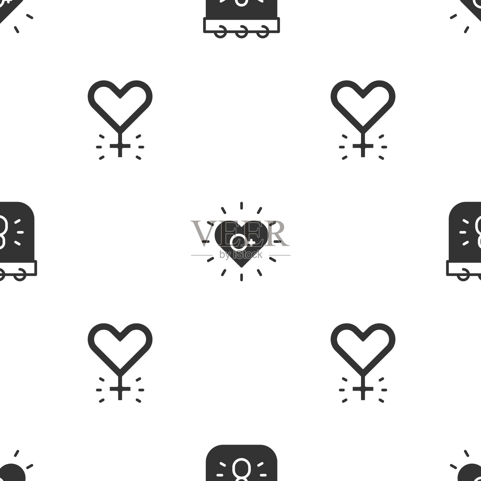 设置日历与3月8日女权主义和图标素材