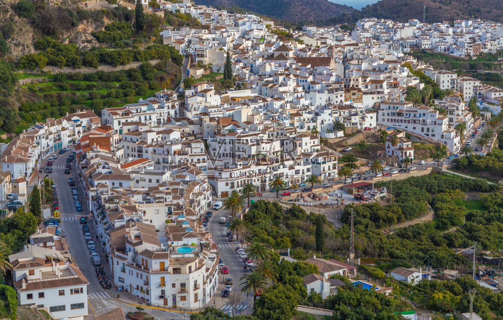 西班牙安达卢西亚的Frigiliana照片摄影图片