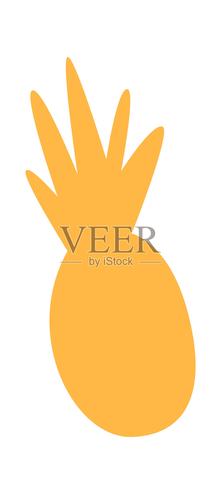 异域凤梨的剪影插画图片素材