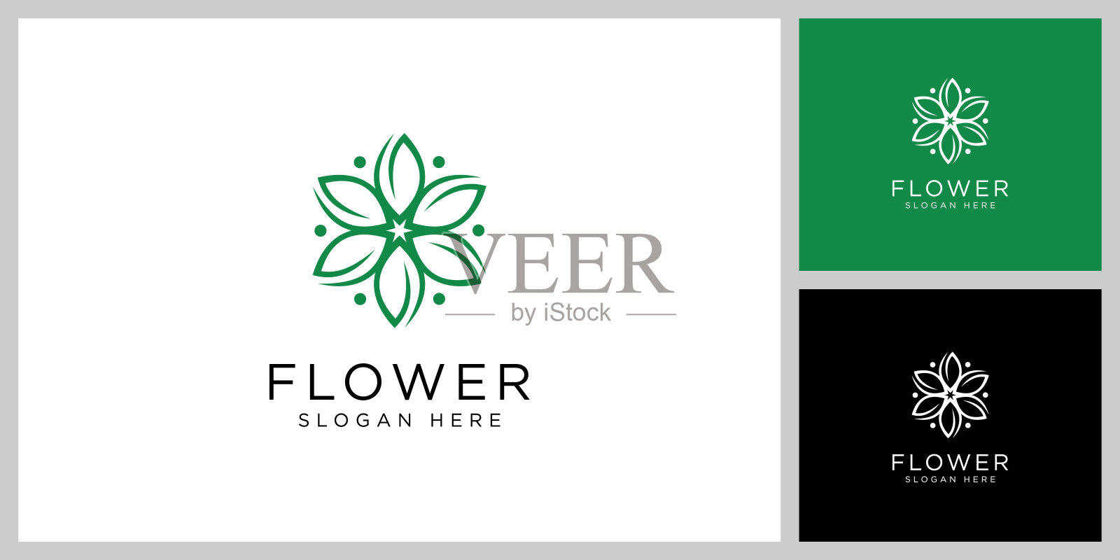 花卉自然标志设计模板矢量插画图片素材