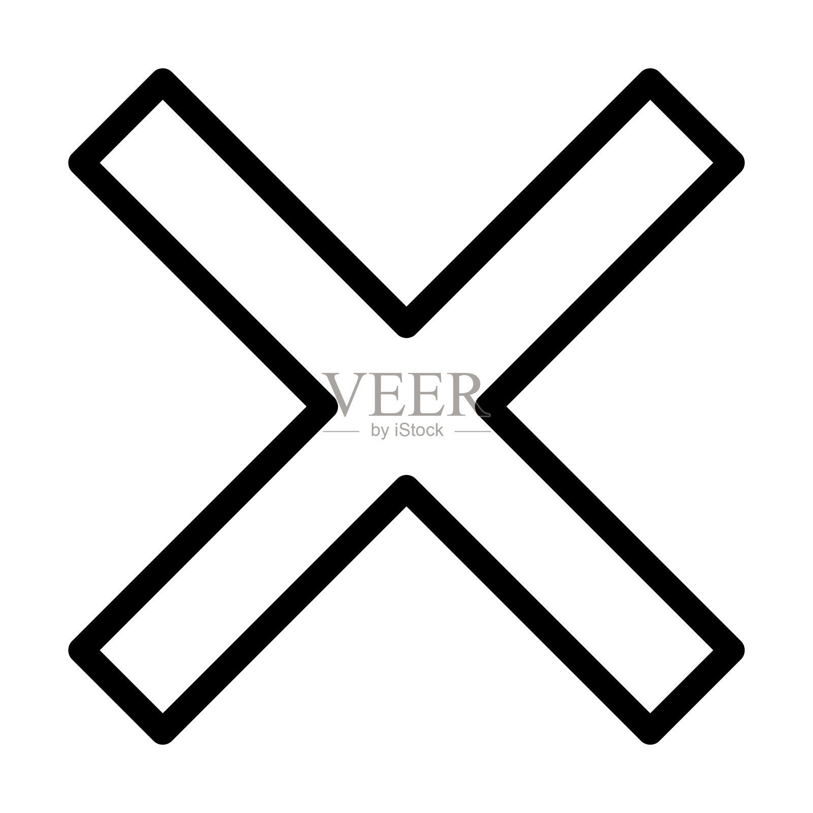 红十字矢量粗线图标为个人和商业用途。插画图片素材