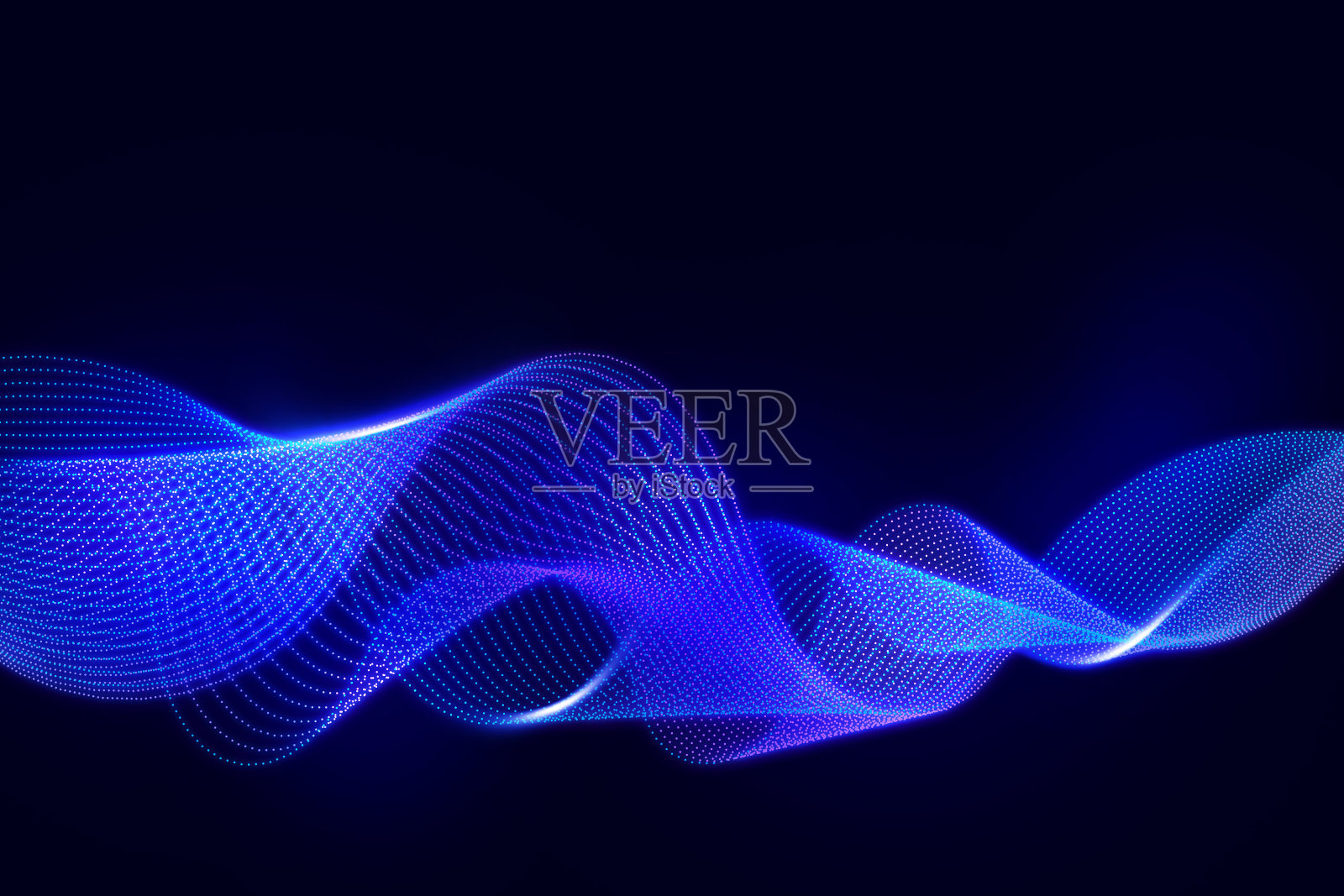 三维波浪技术插画图片素材