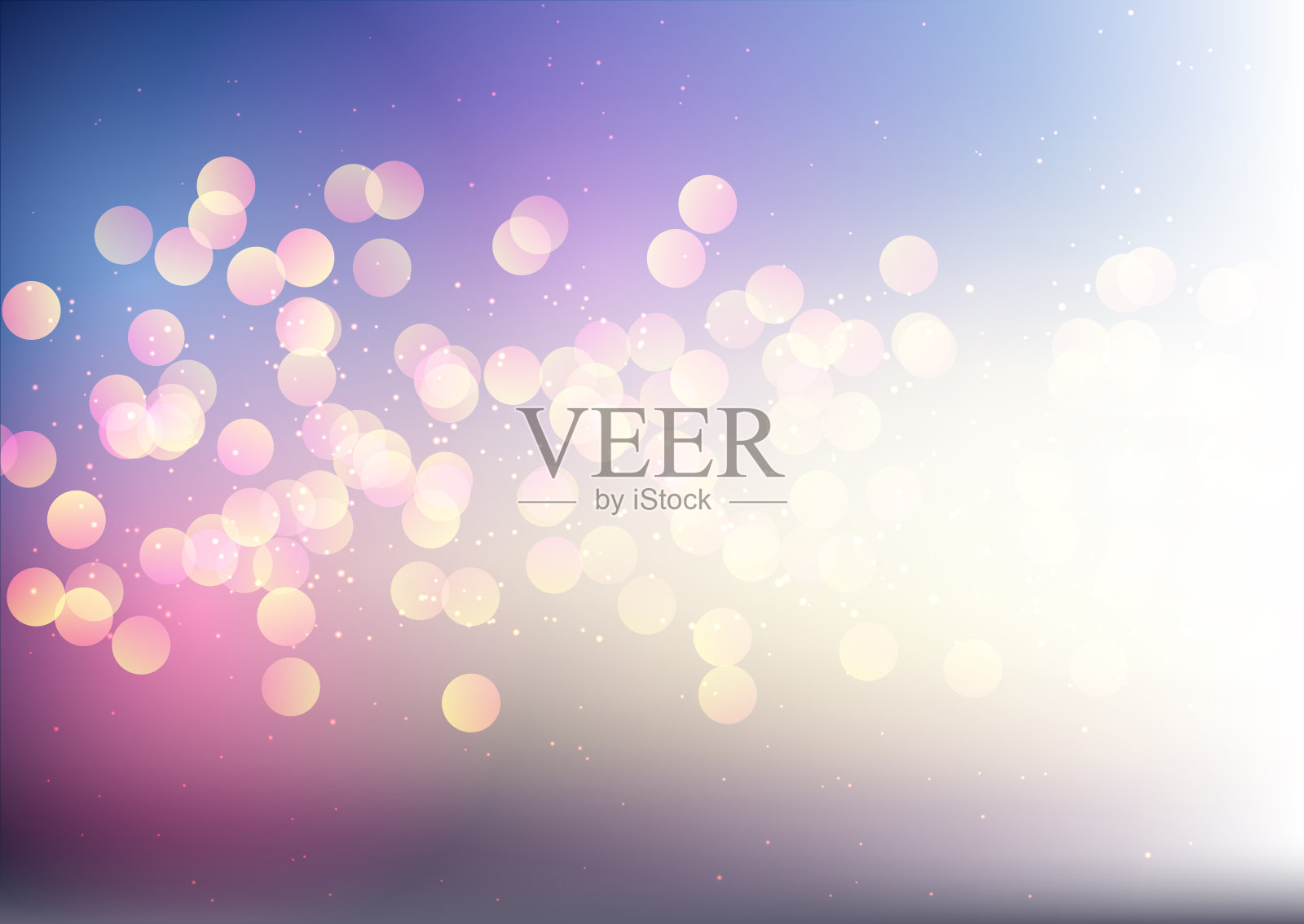 闪闪发光的散景灯设计插画图片素材