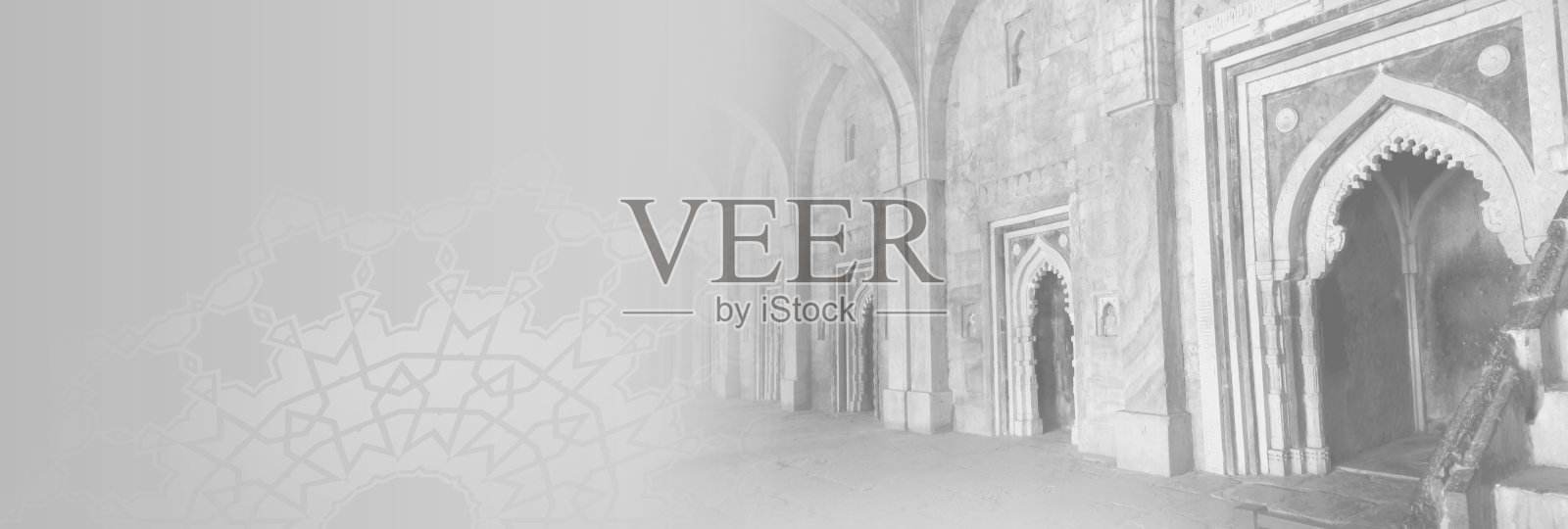 斋月卡里姆简单的极简主义软灰色背景。欢迎斋月穆巴拉克，开斋节穆巴拉克。斋月快乐，开斋节快乐贺卡的想法。圣月。副本的空间。照片摄影图片