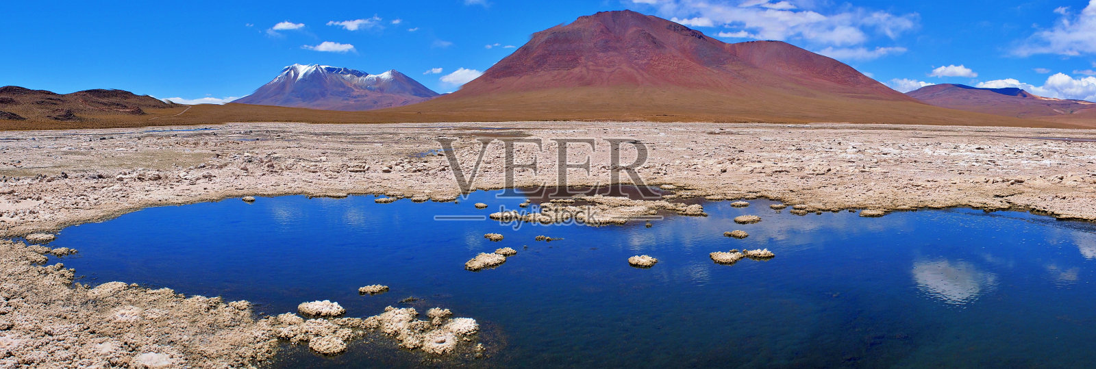 蓝天下的湖光山色照片摄影图片