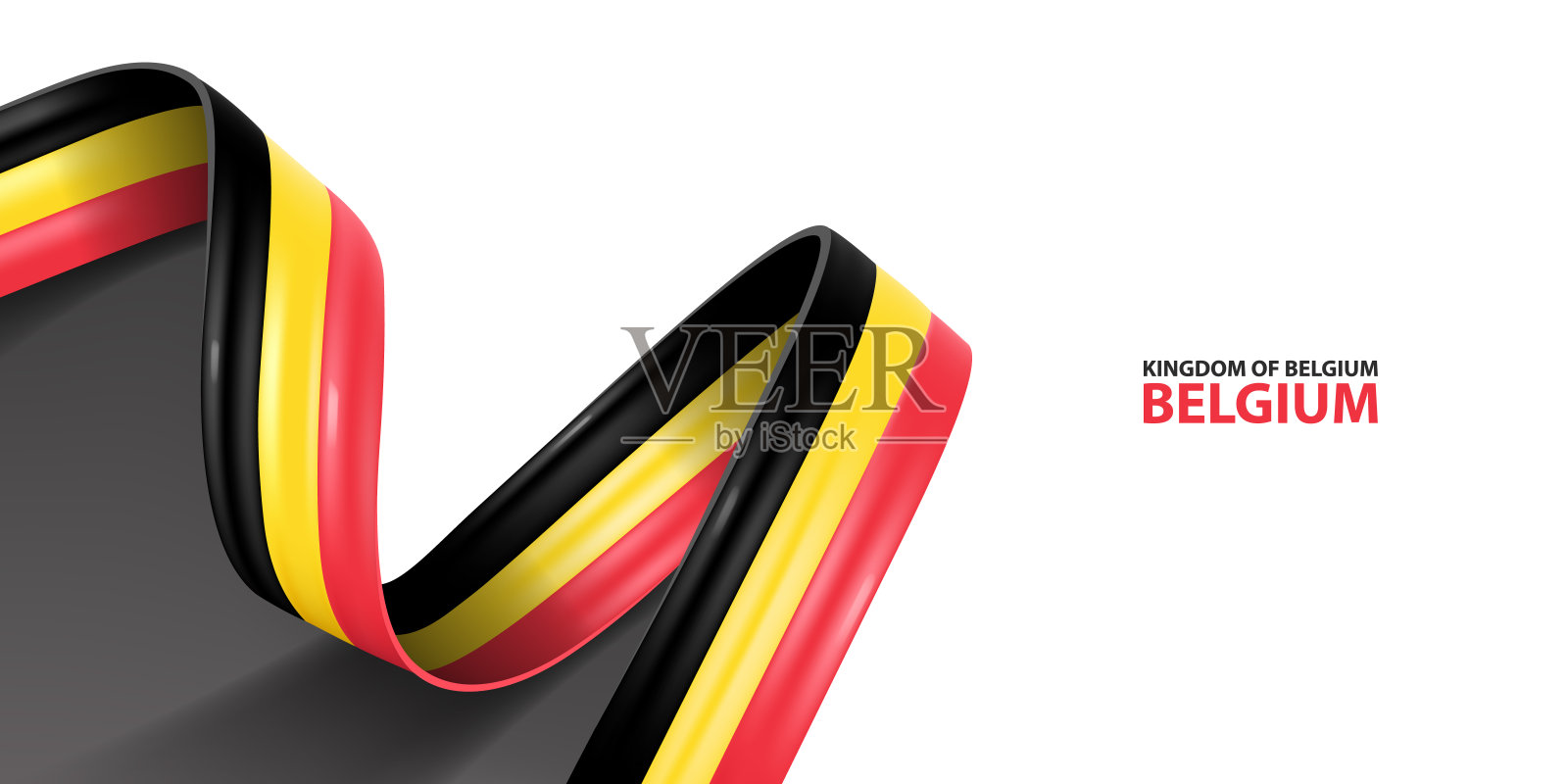 比利时彩旗插画图片素材
