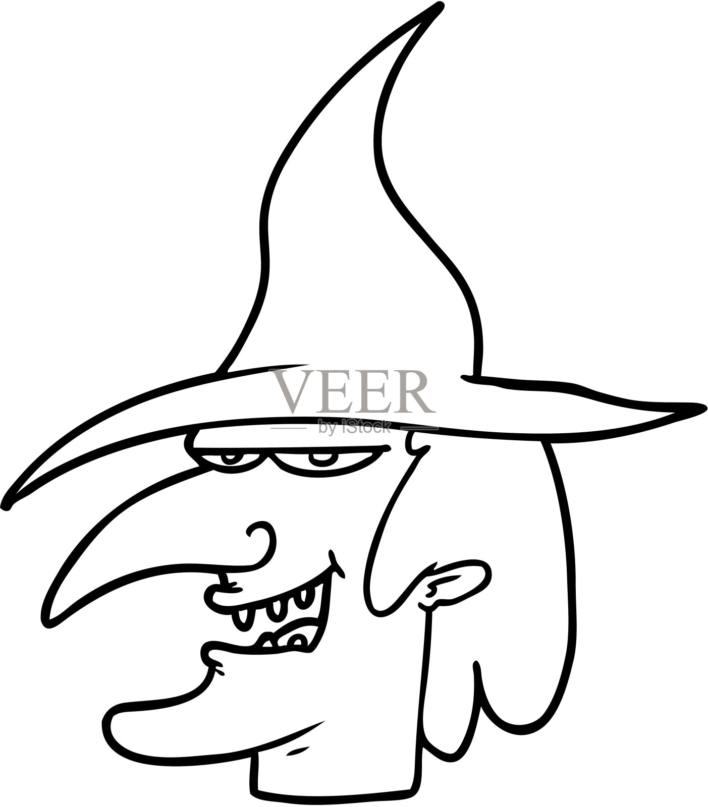 卡通女巫插画图片素材