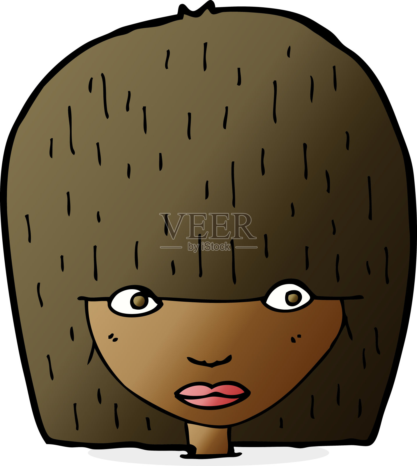 卡通凝视女设计元素图片