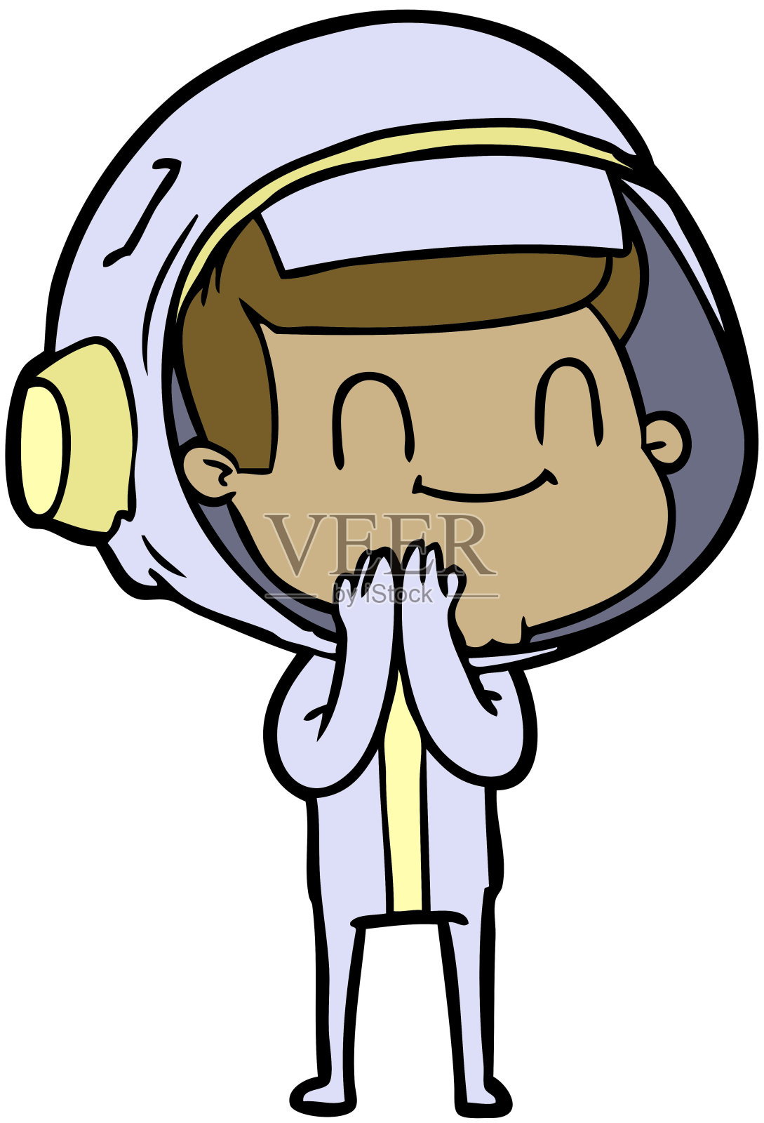 快乐的卡通宇航员设计元素图片