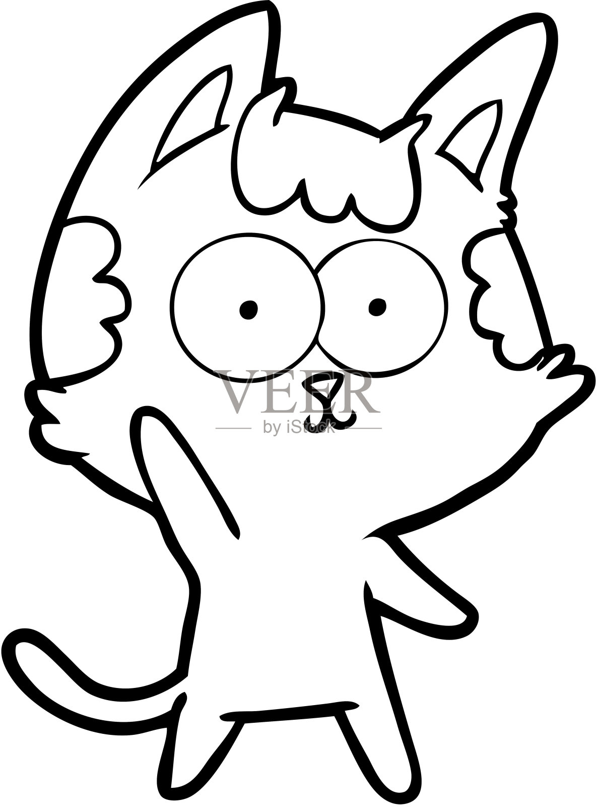 快乐的卡通猫设计元素图片