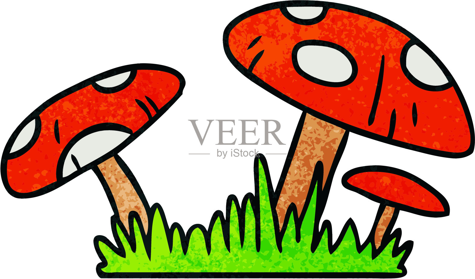 手绘纹理卡通涂鸦蟾蜍凳子插画图片素材