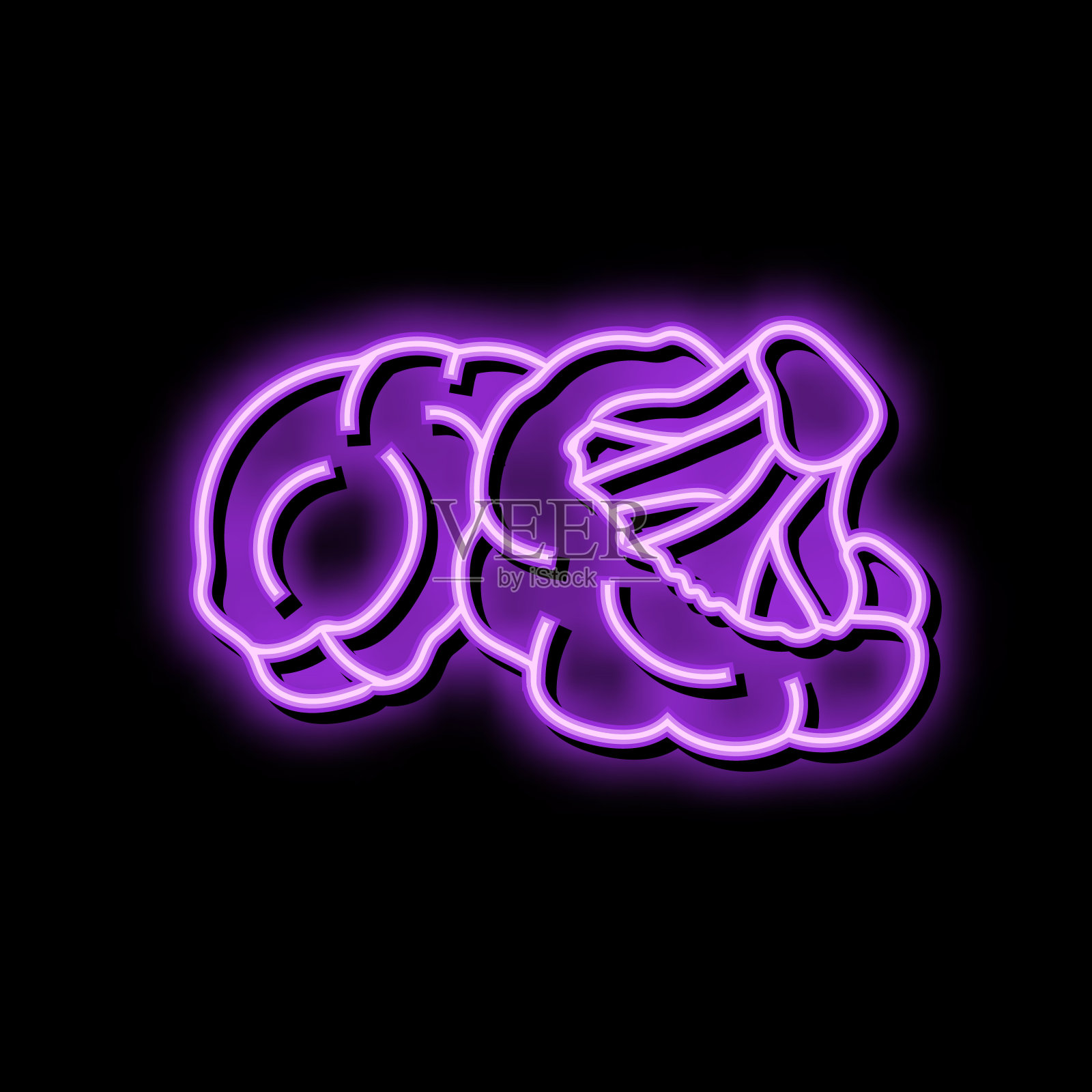 西兰花新鲜霓虹灯图标插图插画图片素材