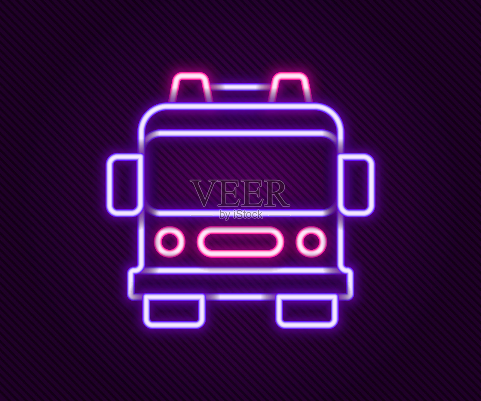 发光的霓虹灯线电话，紧急呼叫911图标隔离在黑色背景上。警察，救护车，消防队，打电话，打电话。彩色轮廓概念。向量插画图片素材