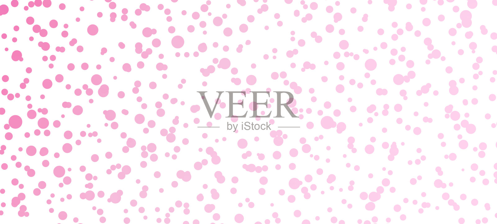 抽象的时尚波点背景。白色斑点图案与粉红色渐变圈。模板设计邀请，海报，卡片，传单，横幅，纺织品，织物插画图片素材