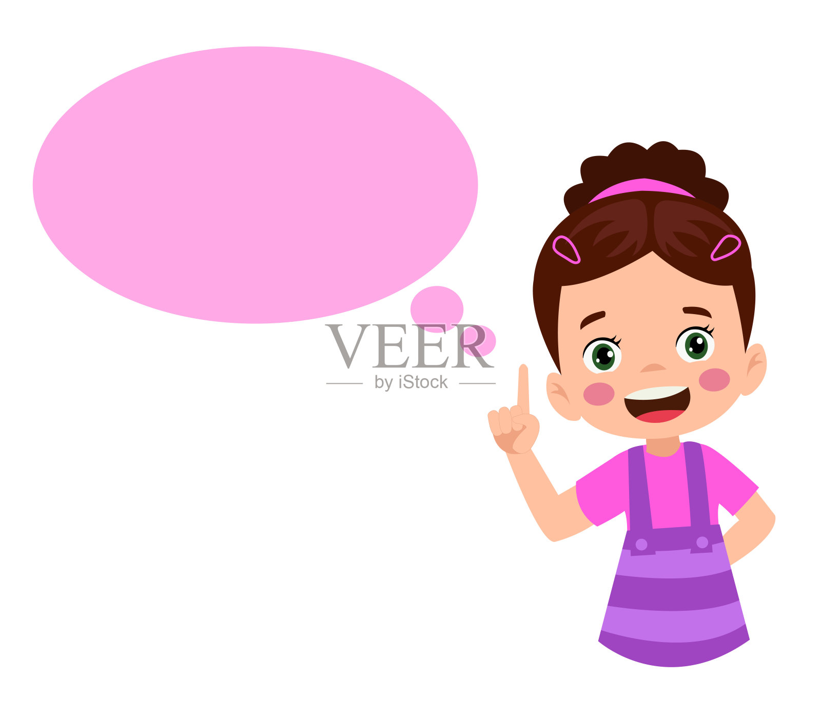 有趣的孩子展示和指指点点设计元素图片