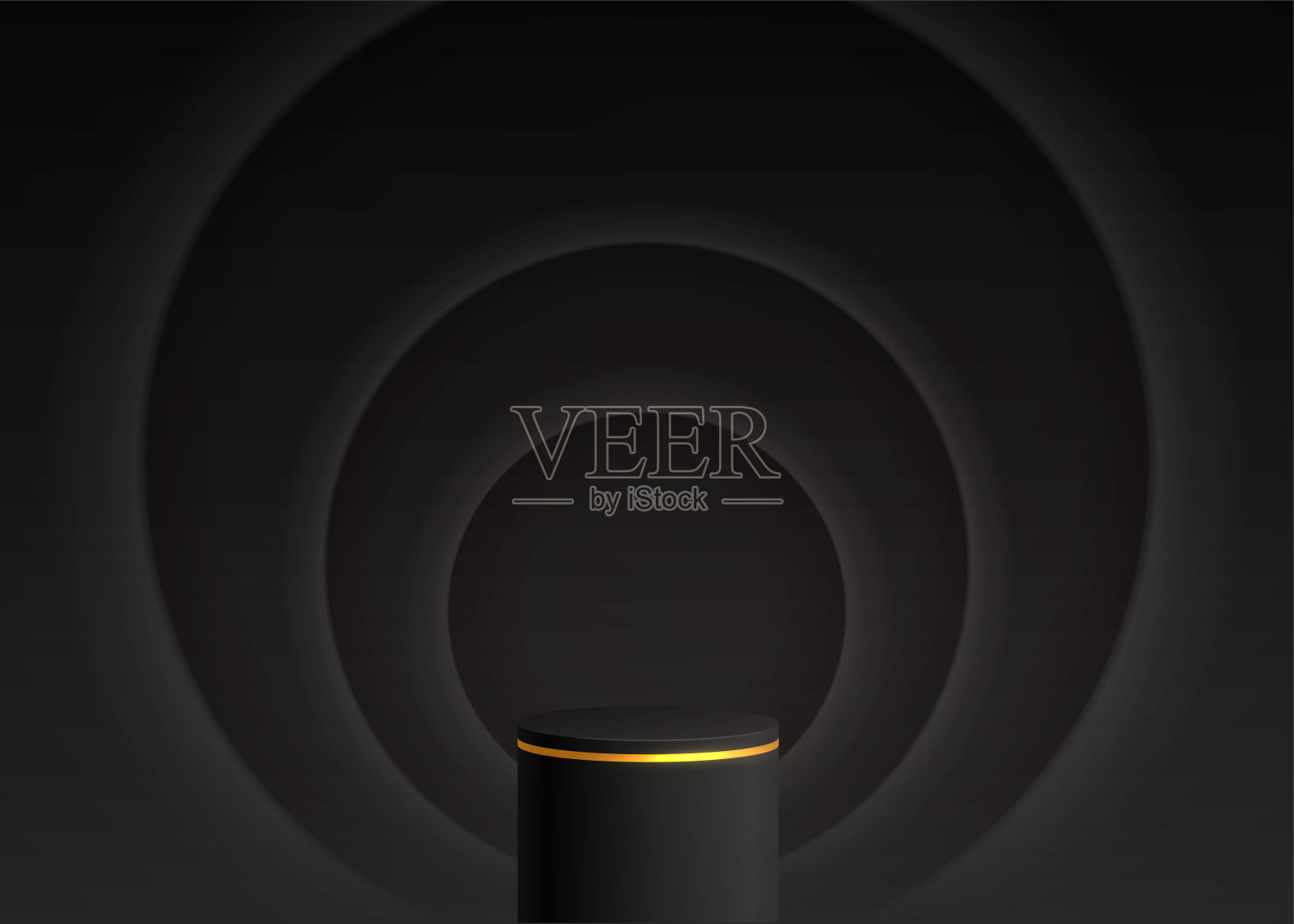 讲台基座逼真的3D矢量插图插画图片素材