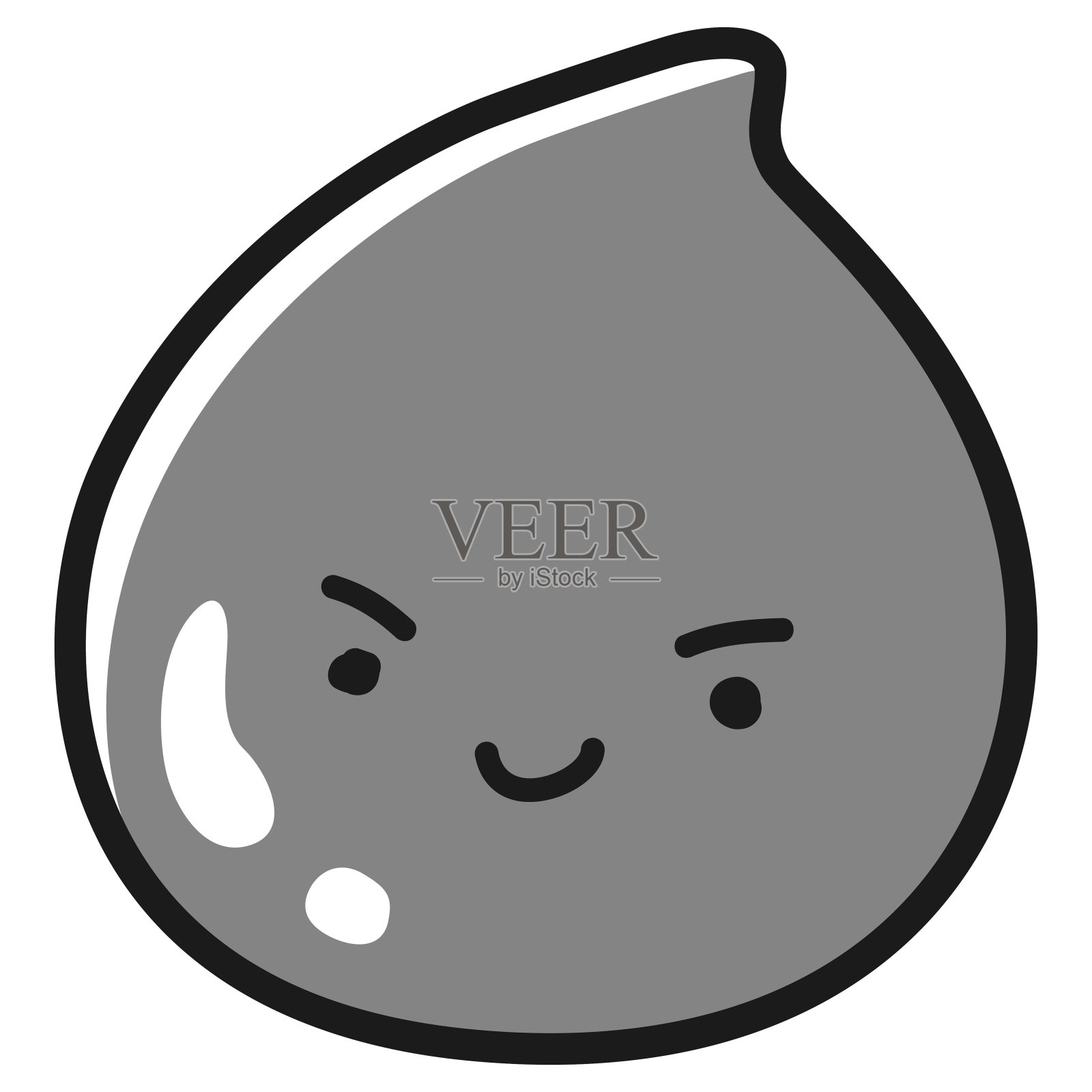 掉落字符(黑白)设计元素图片