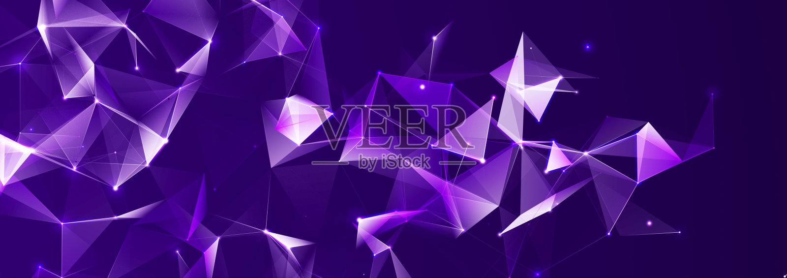 多边形背景与点和线。网络连接结构。科学技术。3 d照片摄影图片