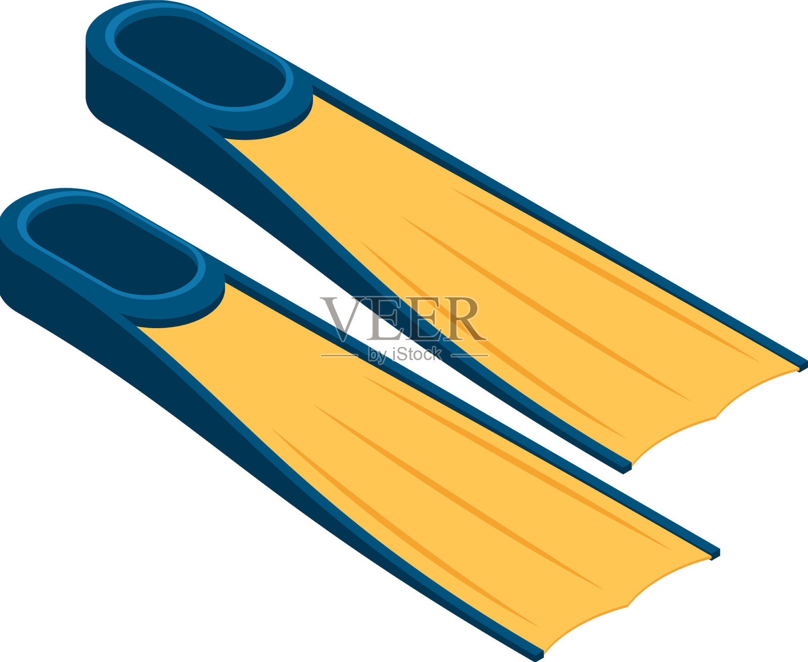 水肺潜水脚蹼组成设计元素图片