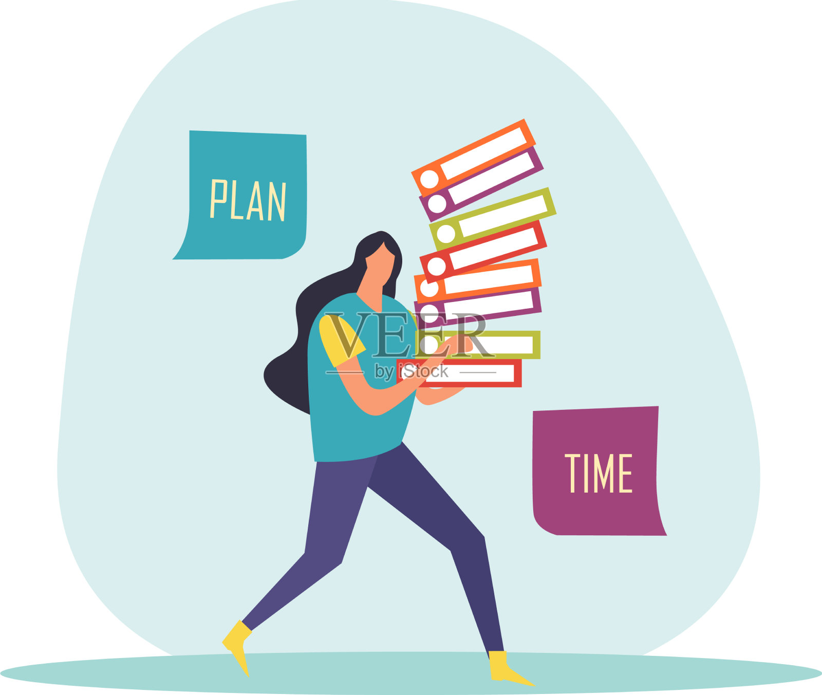 截止日期文件夹图标组合设计元素图片