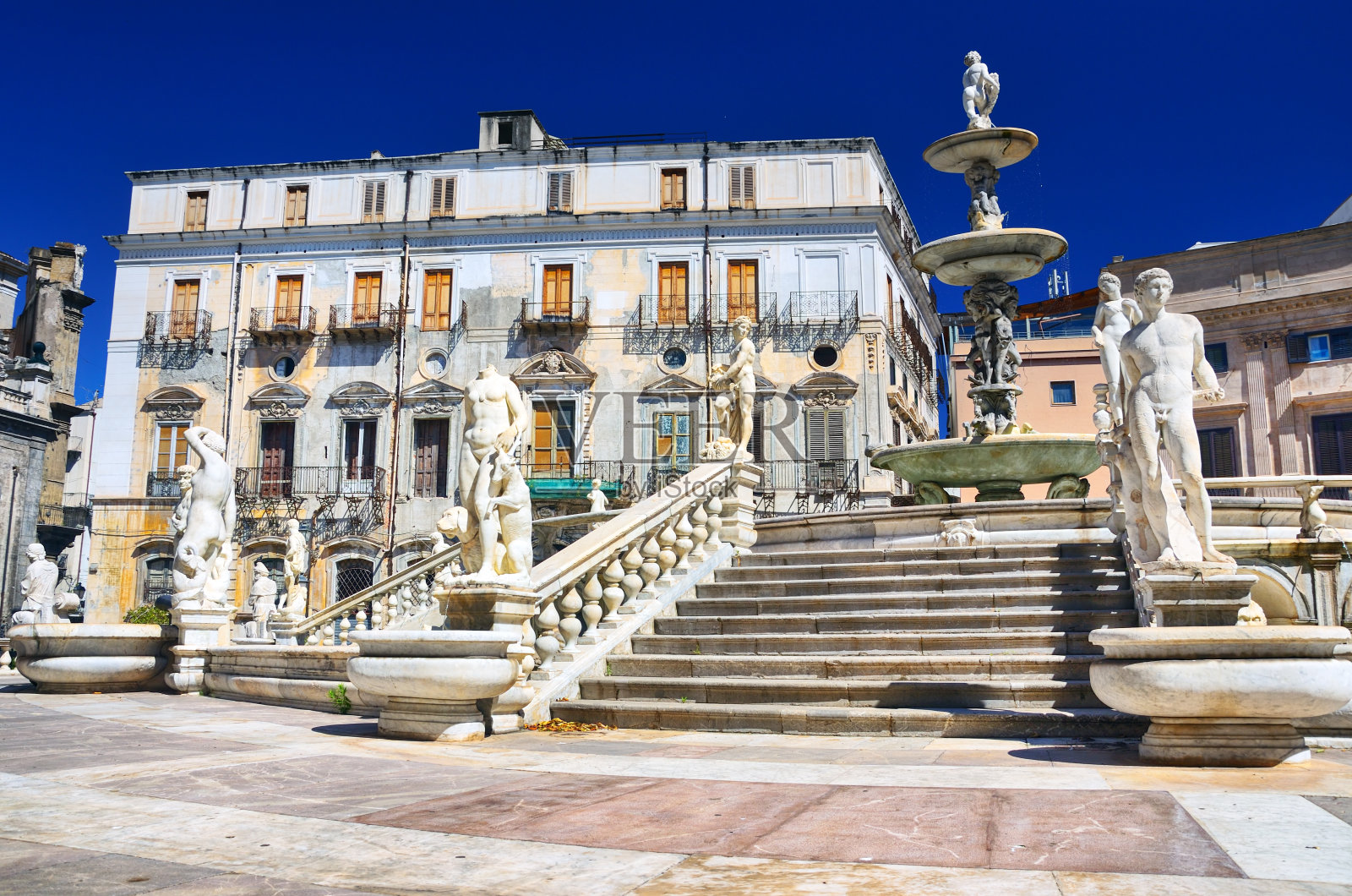 比勒陀利亚丰塔纳， 巴勒莫照片摄影图片