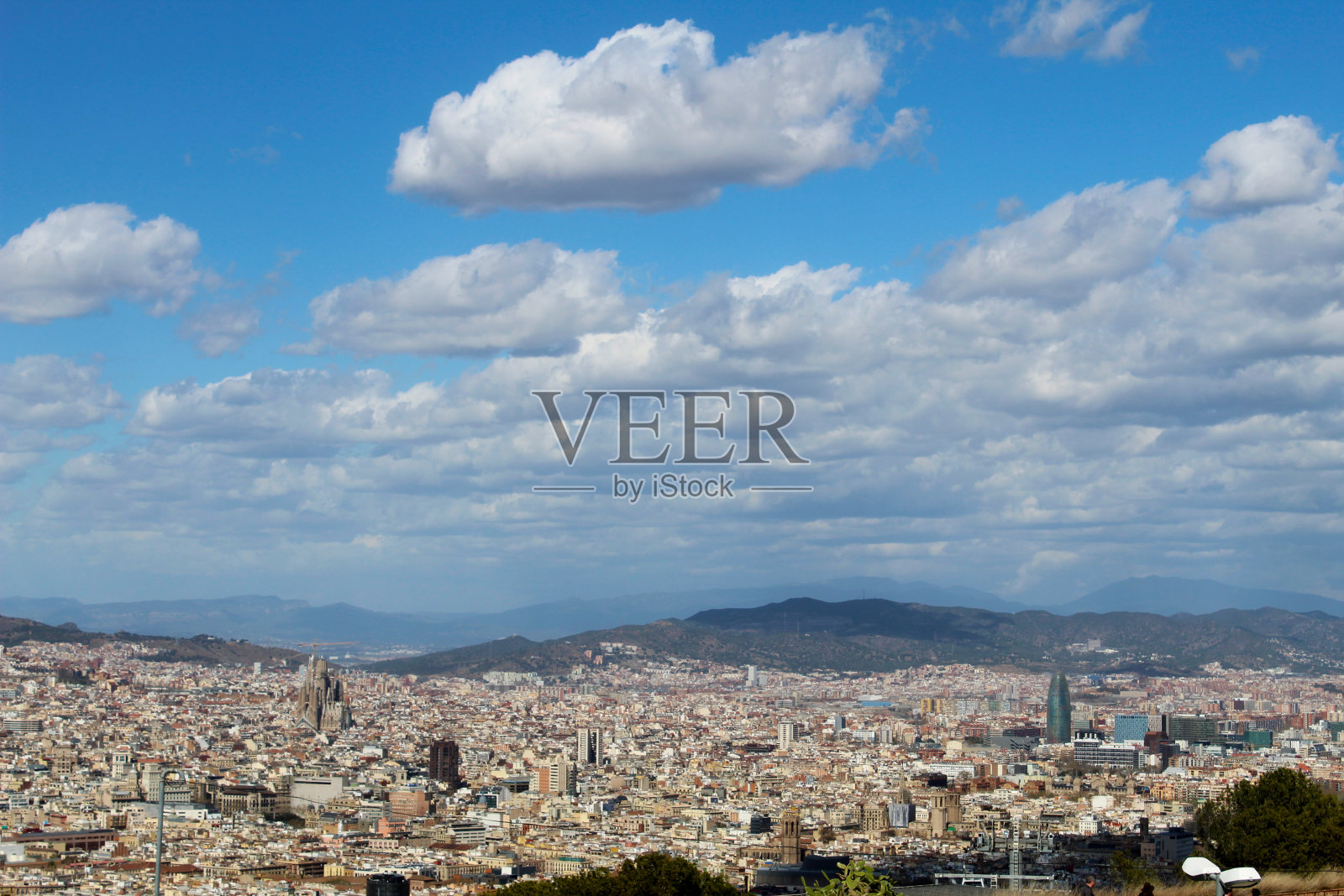 巴塞罗那全景照片摄影图片