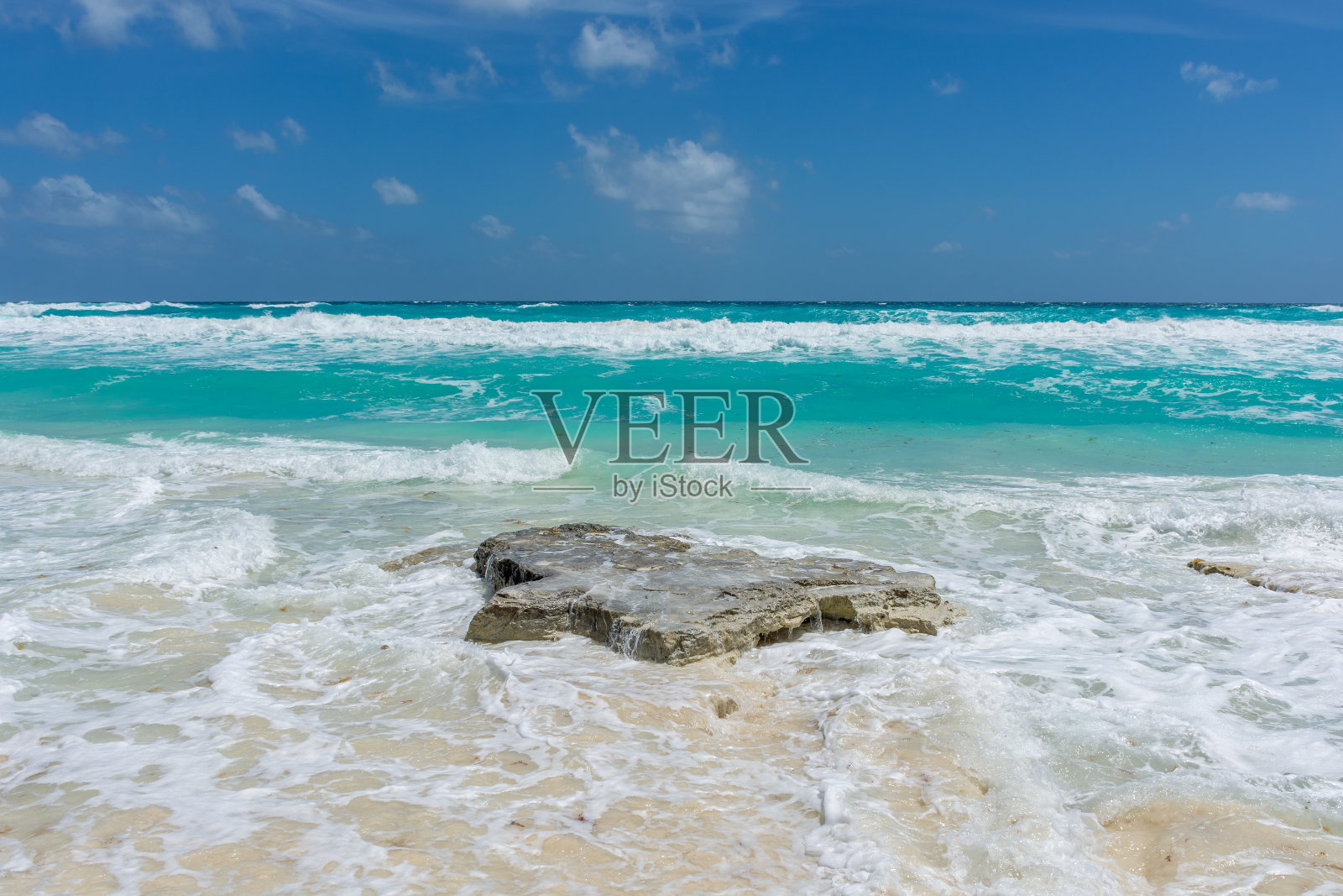 墨西哥坎昆，美丽的加勒比海岸照片摄影图片