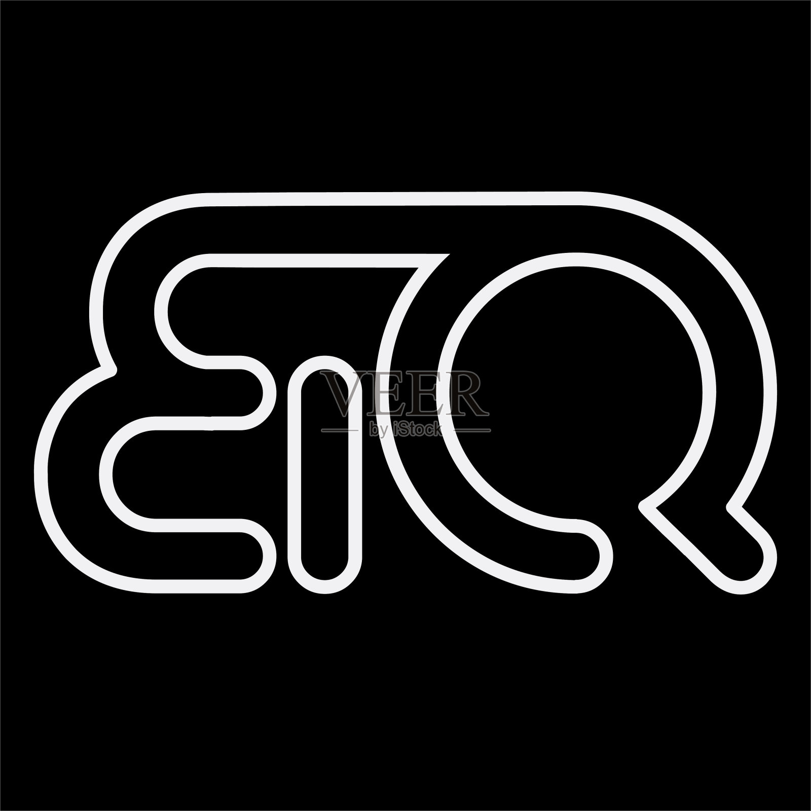 优雅的初始bq qb设计图标插画图片素材