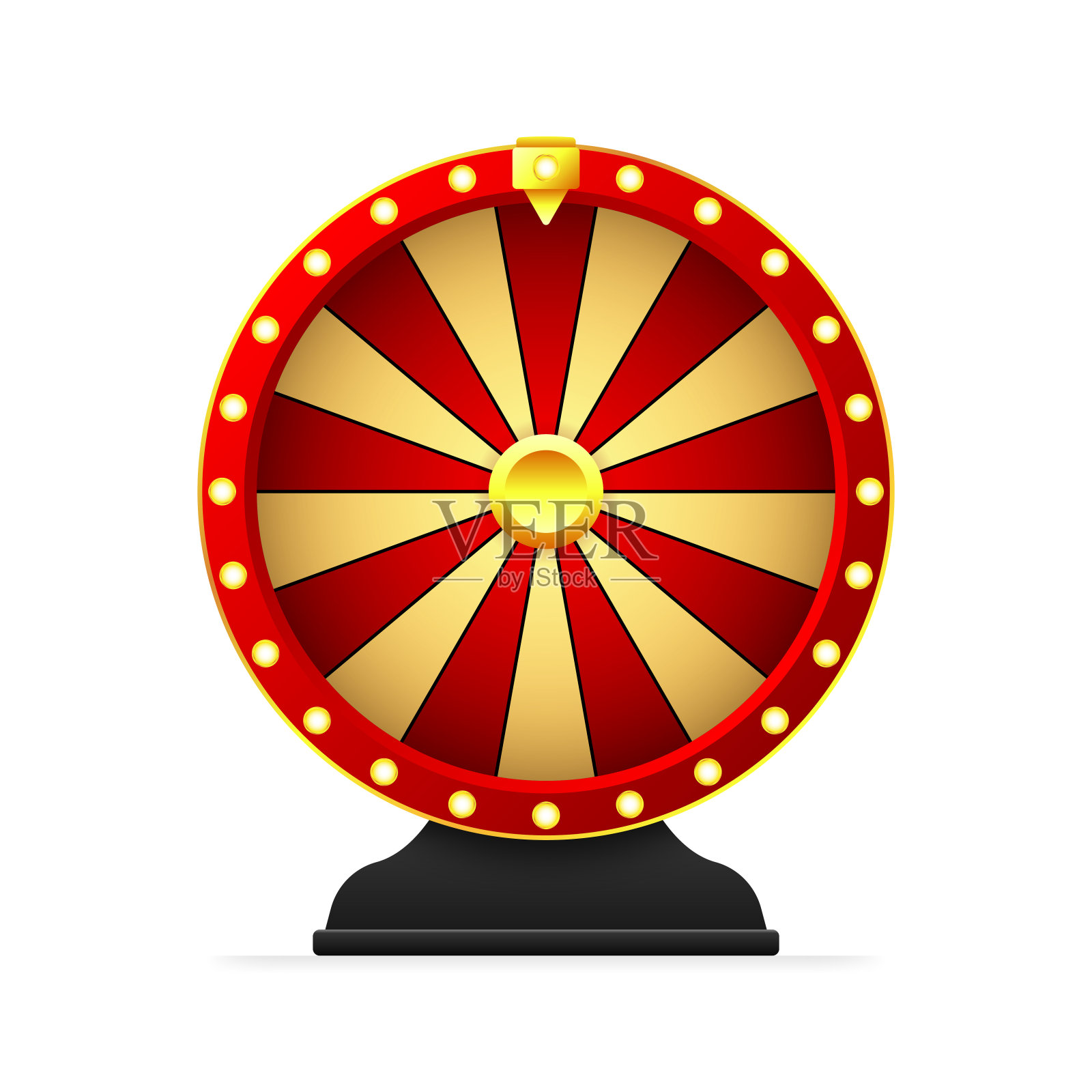 幸运之轮。胜利之轮。空彩轮的命运孤立。在线赌场彩票。赌博的概念。矢量插图。插画图片素材
