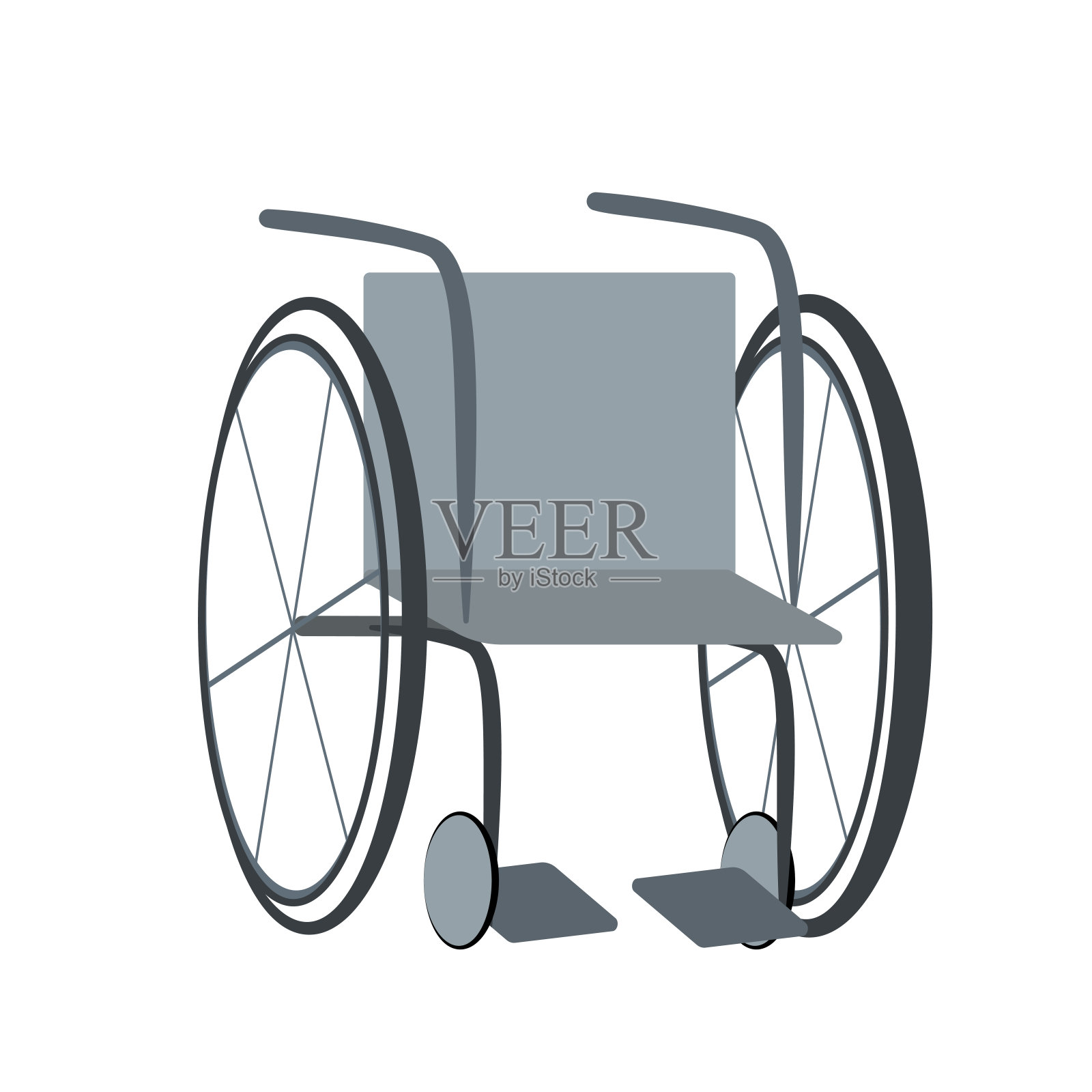 轮椅剪纸矢量插图。插画图片素材
