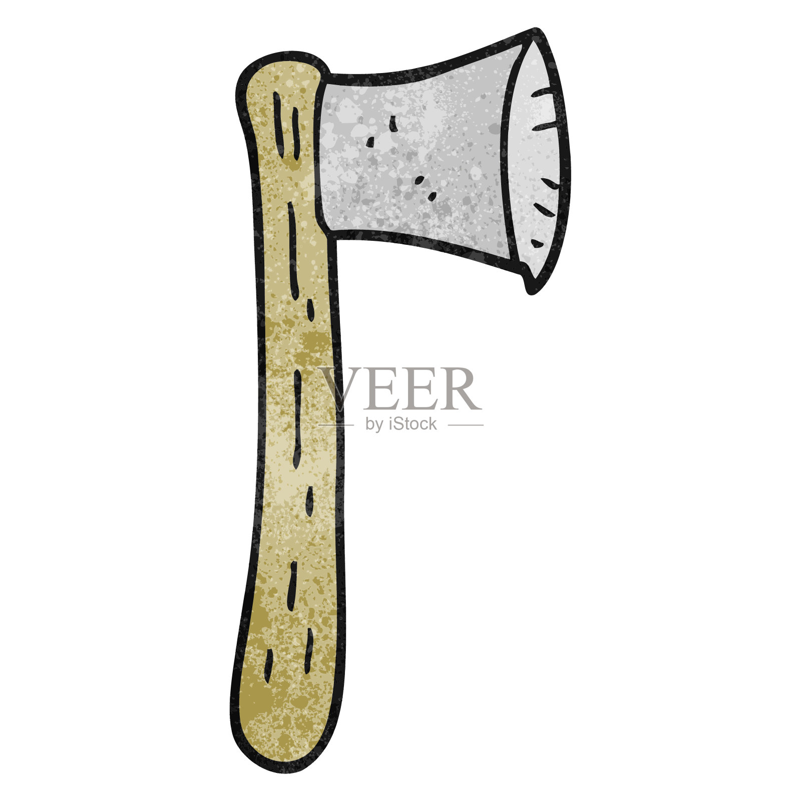 徒手纹理卡通斧头插画图片素材