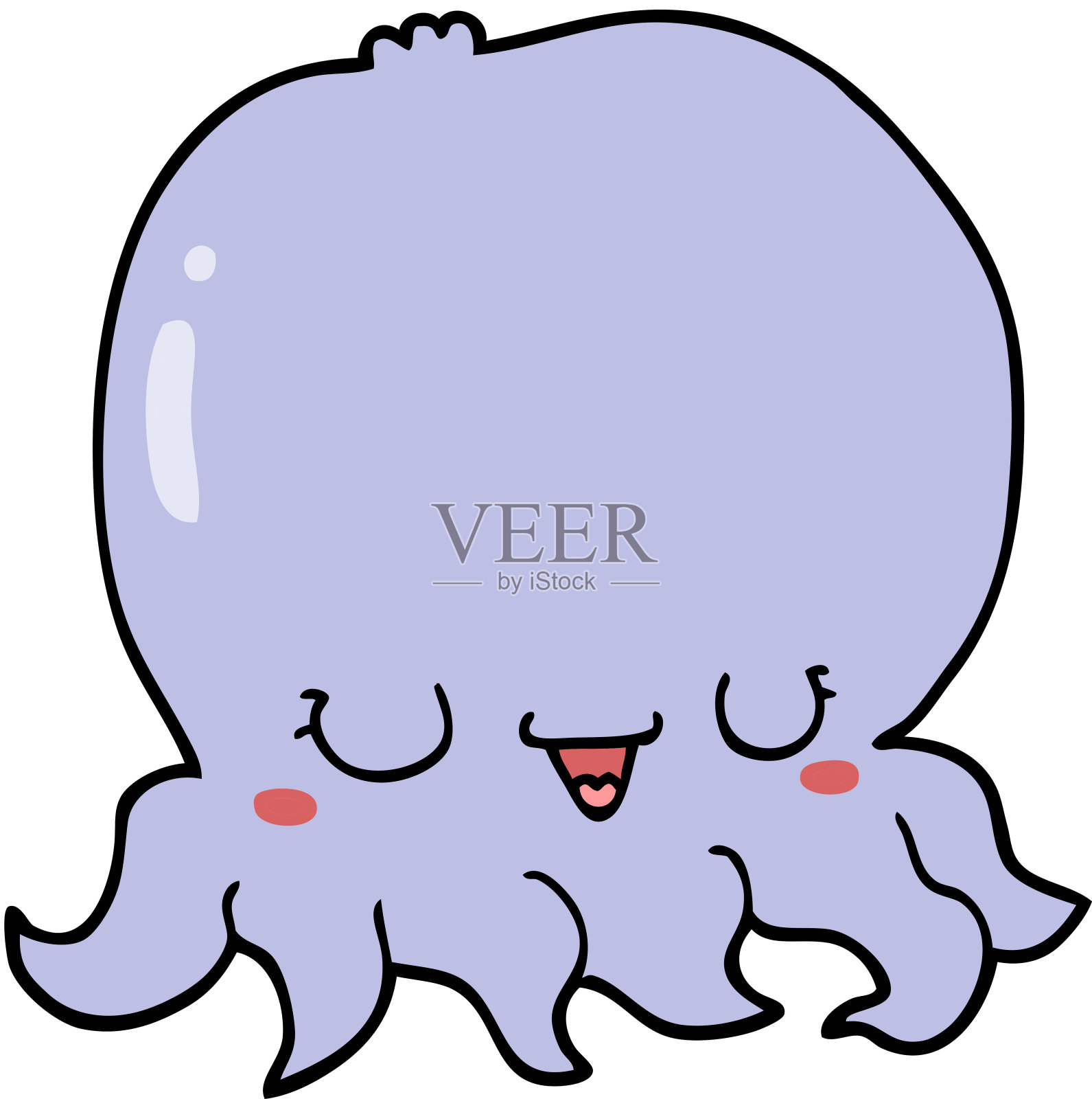 卡通水母插画图片素材