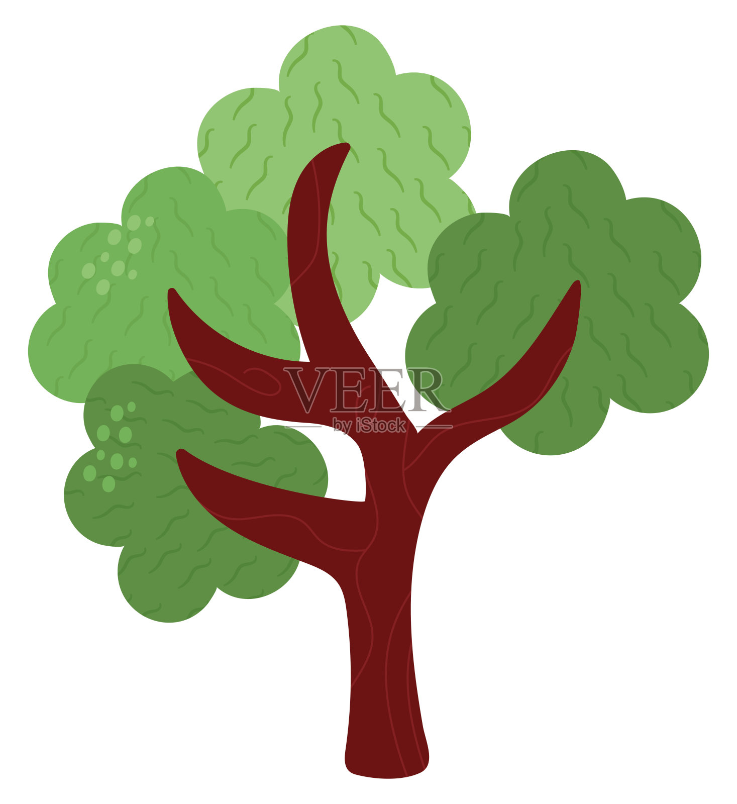 2022年1月25日GR和783棵树插画图片素材