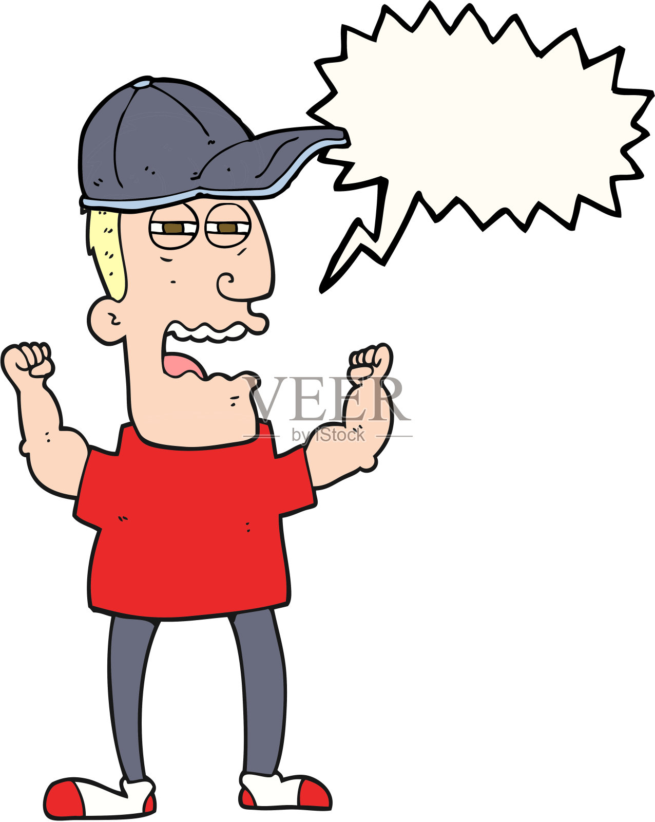 手绘演讲泡泡卡通强调人插画图片素材