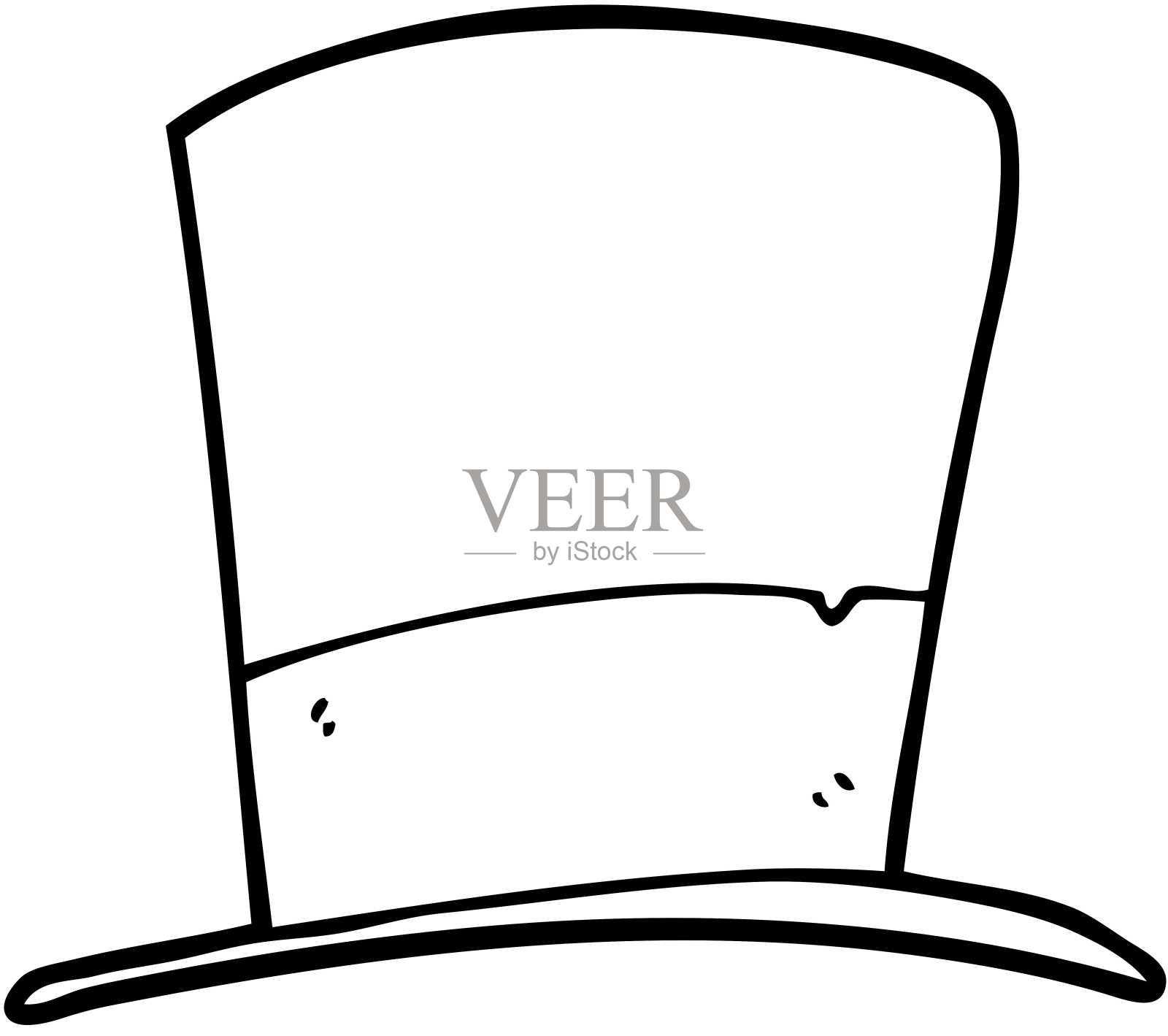 线条画卡通礼帽插画图片素材