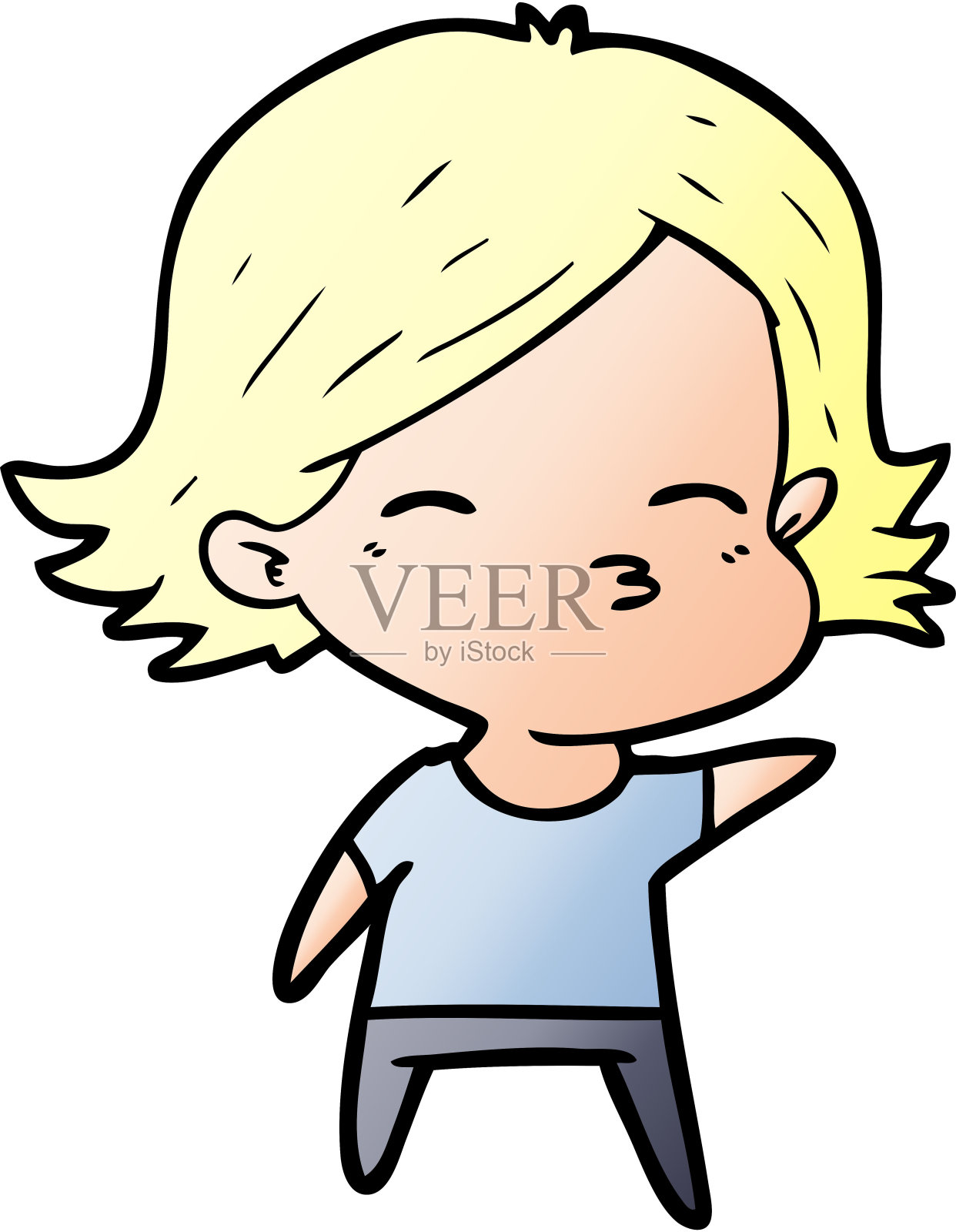 卡通的女人插画图片素材