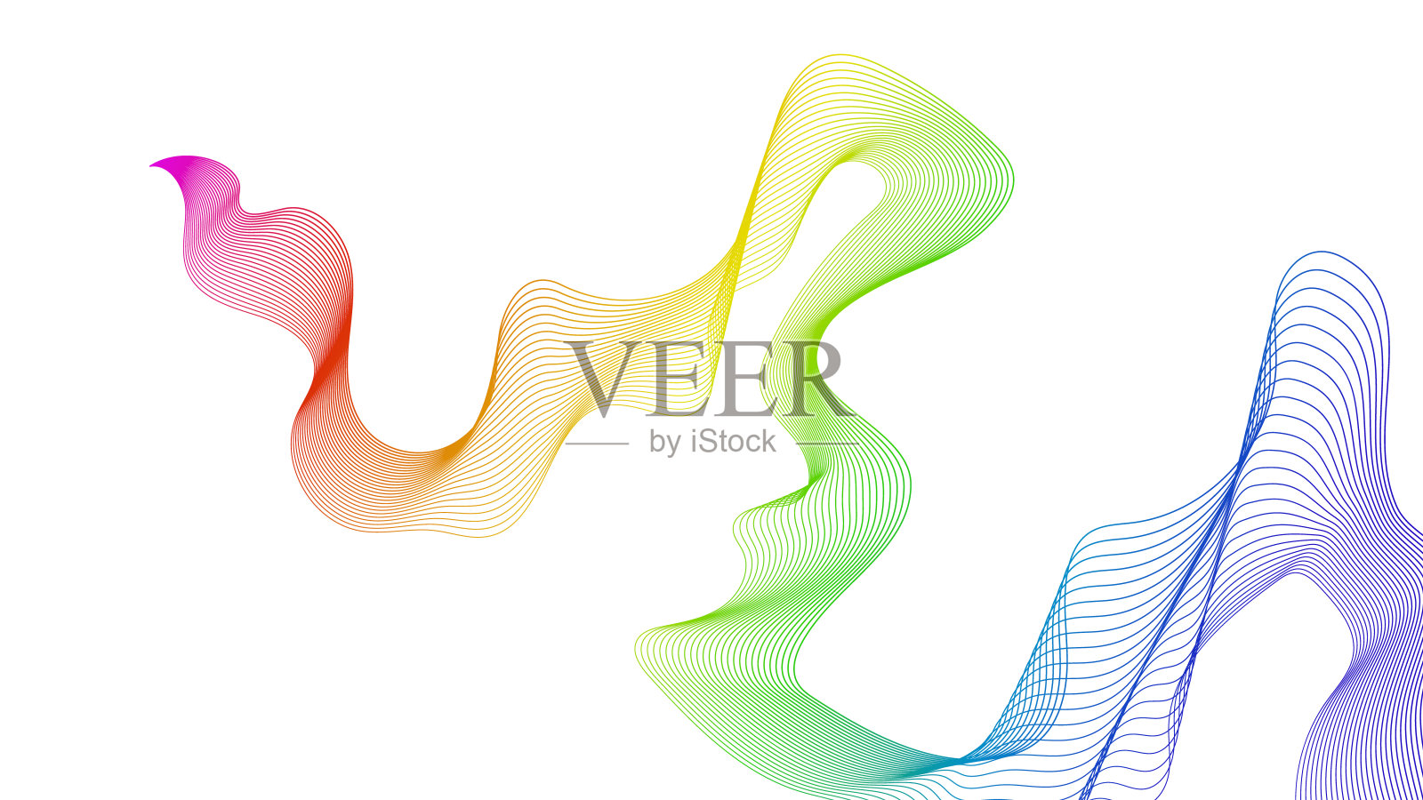 抽象背景与波梯度线插画图片素材