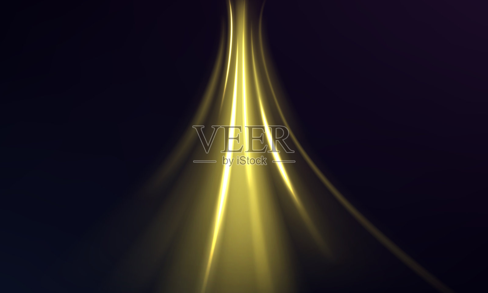 散景灯黄色闪烁。插画图片素材