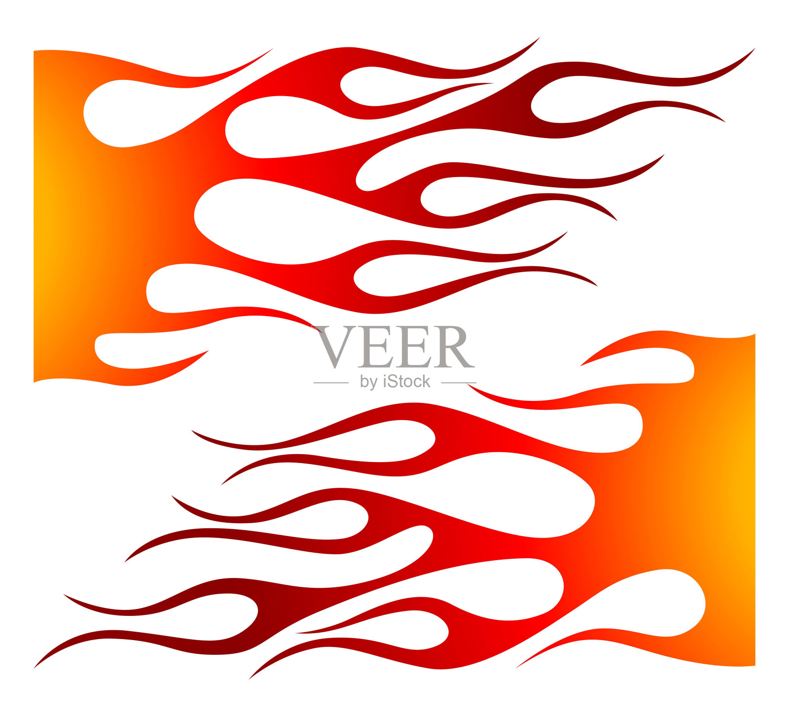 速度火焰跑车贴花乙烯贴纸。赛车部落火火焰矢量艺术图形。轿车、汽车、卡车、游艇、suv、摩托车等侧装装饰。插画图片素材