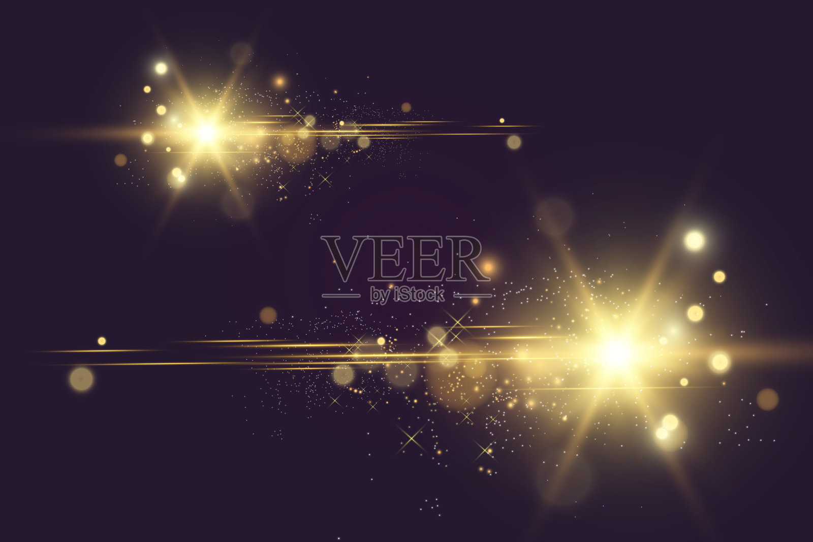 特殊镜头闪光，光效好。闪光灯发出光线和探照灯。今市子。白光闪烁。美丽的星光来自光线。太阳是背光的。明亮美丽的星星。阳光。眩光。插画图片素材