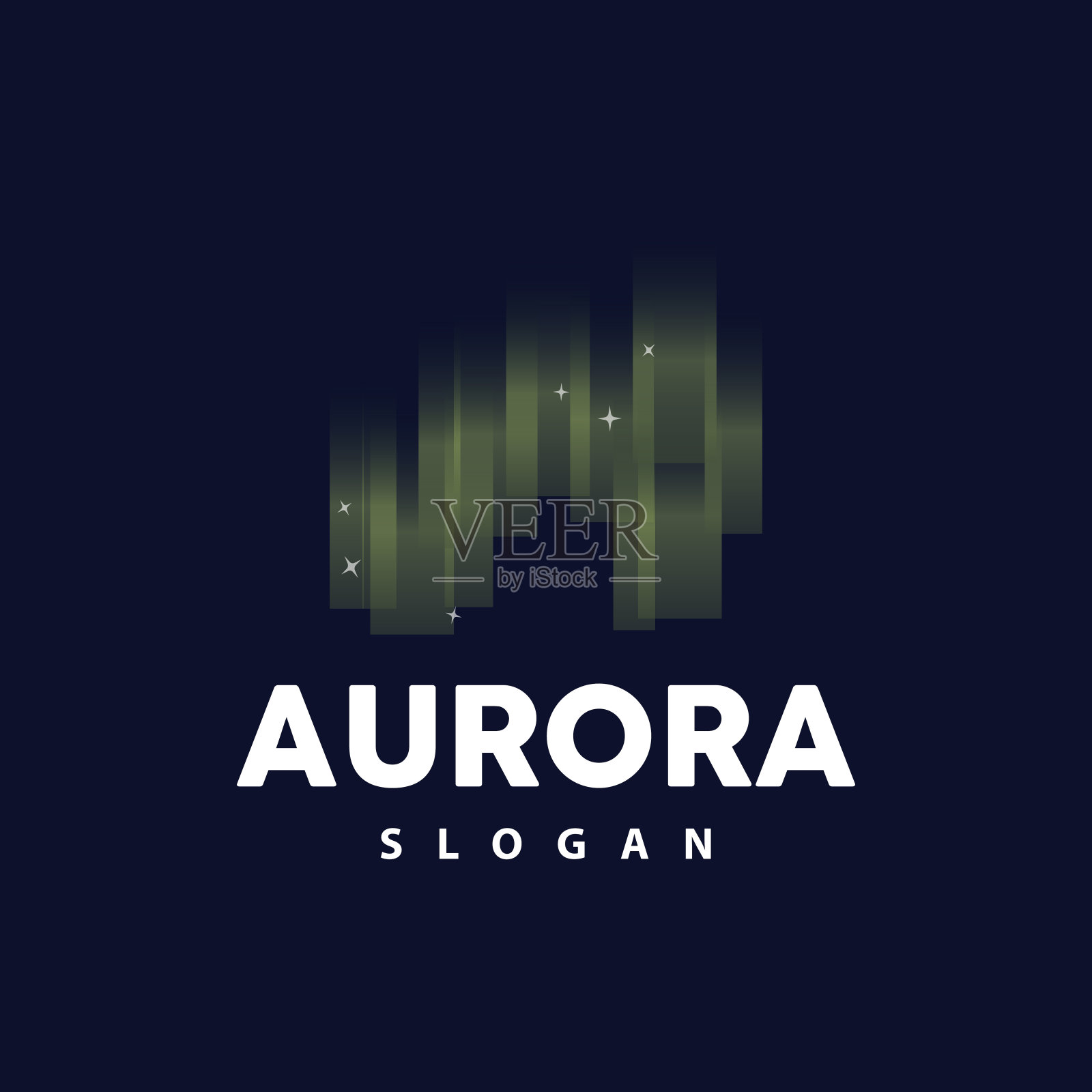 极光标志，光波矢量，自然景观设计，产品品牌模板插图图标插画图片素材