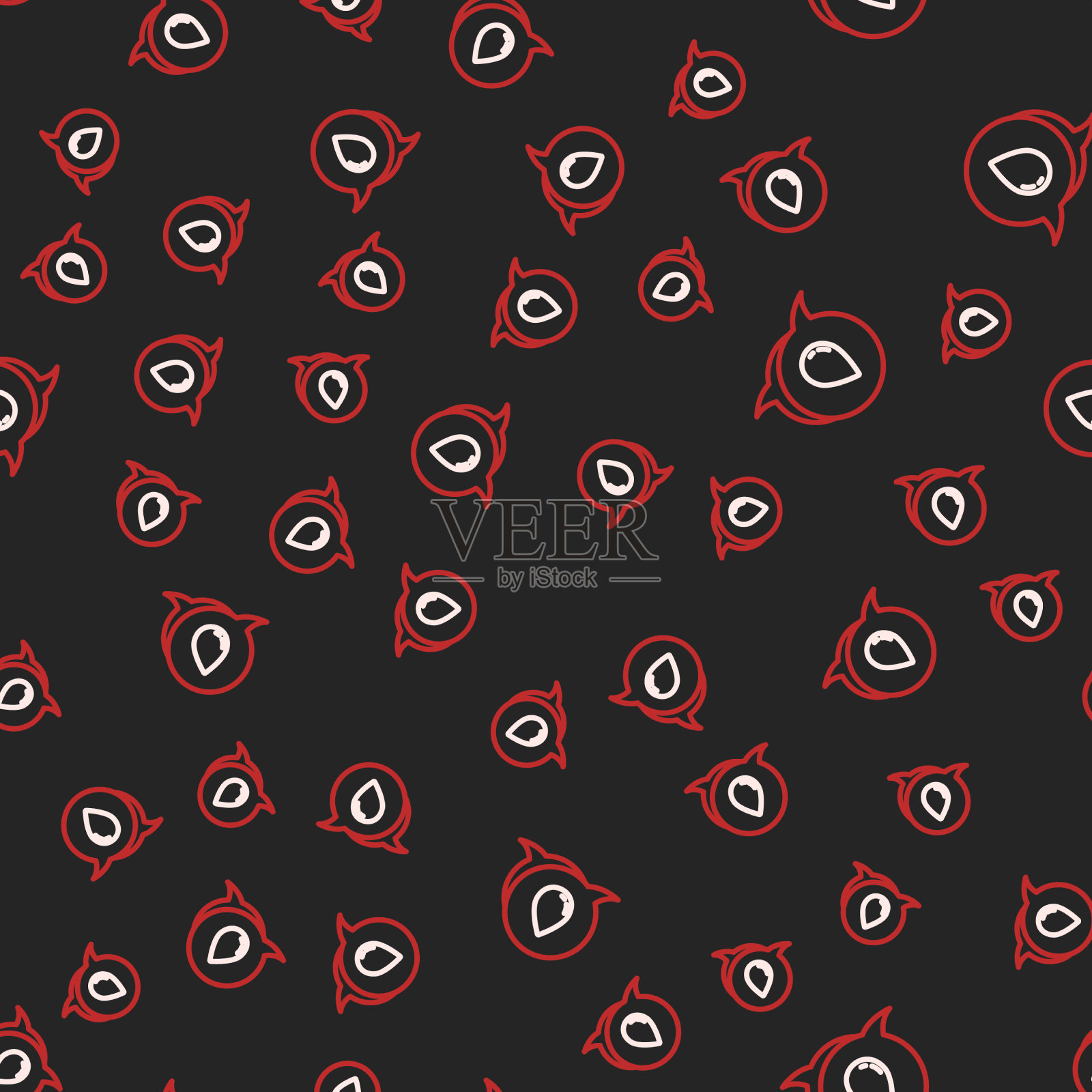 线水滴与语音气泡图标隔离插画图片素材