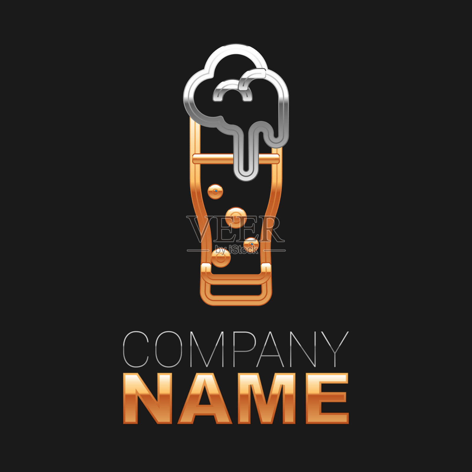 线杯啤酒图标隔离在黑色上插画图片素材